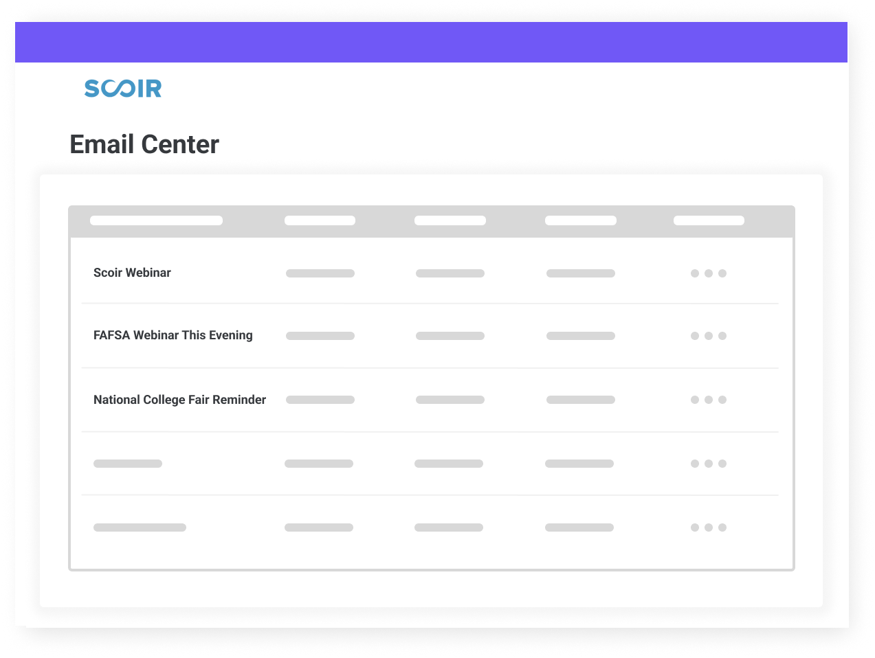 Illustration of Scoir's Email Center